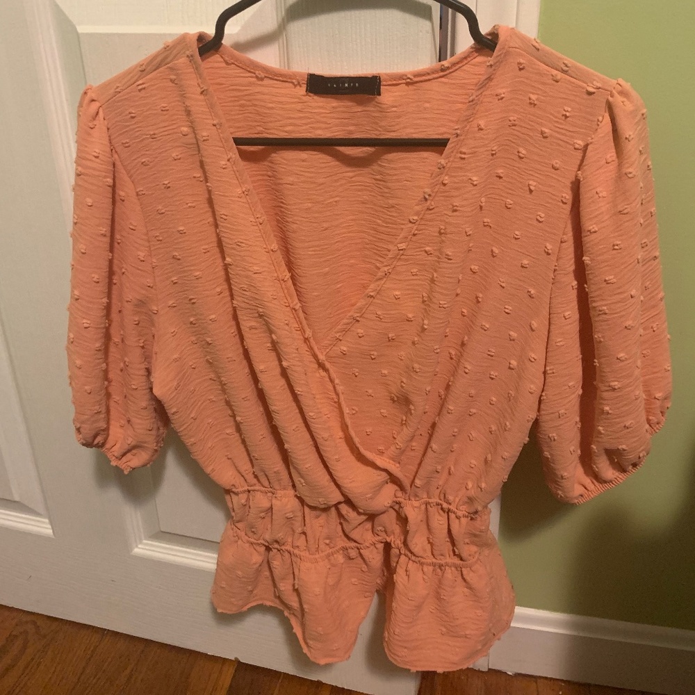 Orange crop top blouse